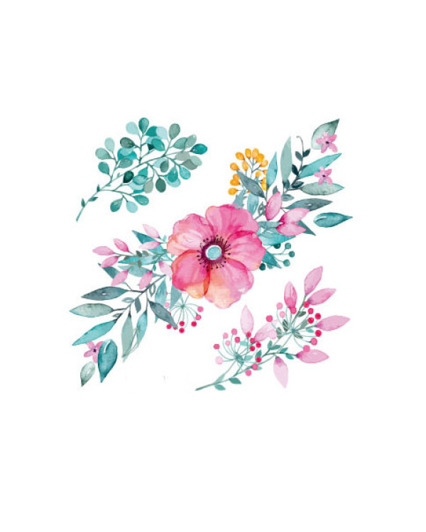 Тимчасове тату Flora - тату для тіла. що намальовані як акварель - новинка модного татуювання