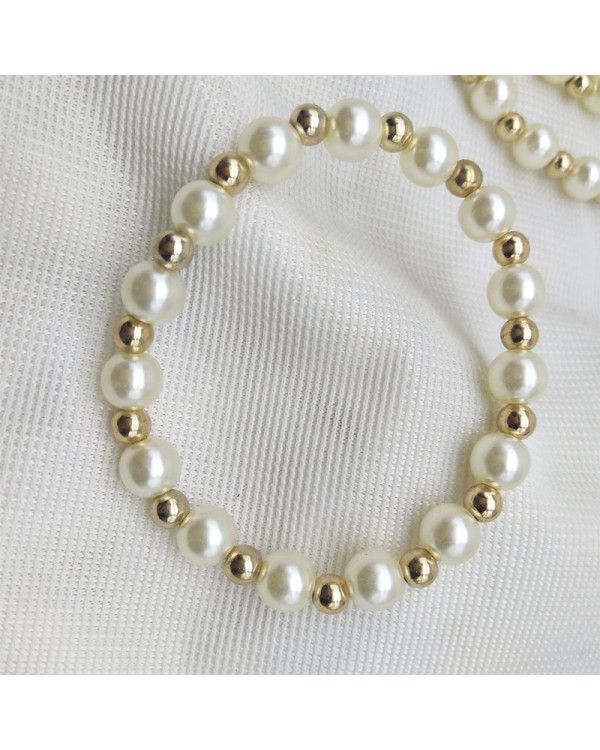 Браслет перли і золото