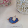 Брошь из стекла handmade "Blue bird"