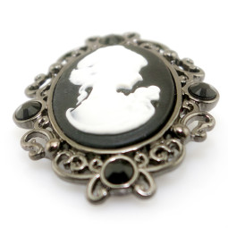 Брошь-кулон "Cameo", черная-foto2