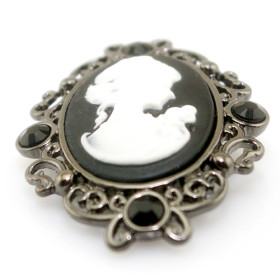 Брошь-кулон  "Cameo", черная-foto2