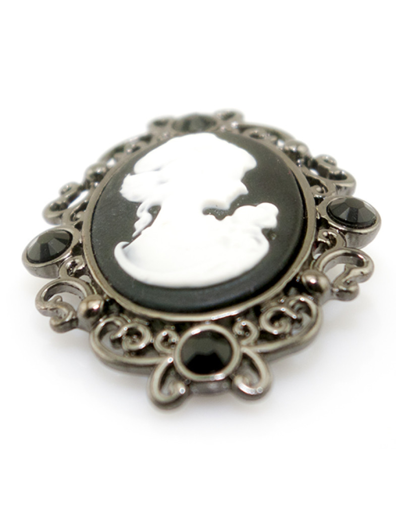 Брошь-кулон  "Cameo", черная-foto2