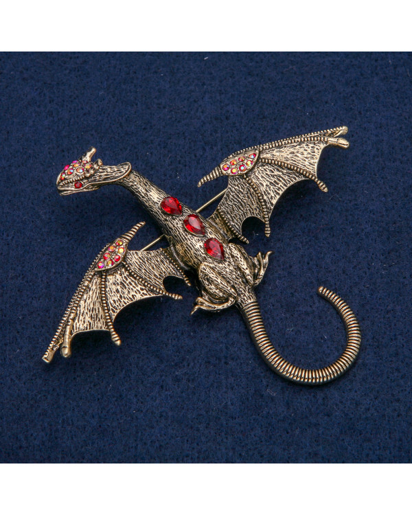 Брошь кулон Red Dragon 