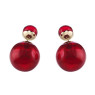 Пусеты Dior стиля, бордовые,