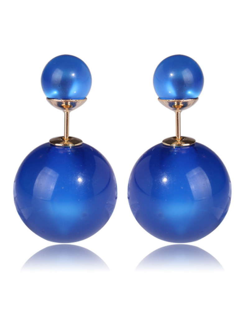 Пусеты диор формы  "Diostar blue stone"-foto2