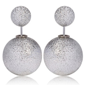 Серьги Диор стиля "Diorstar", silver matte