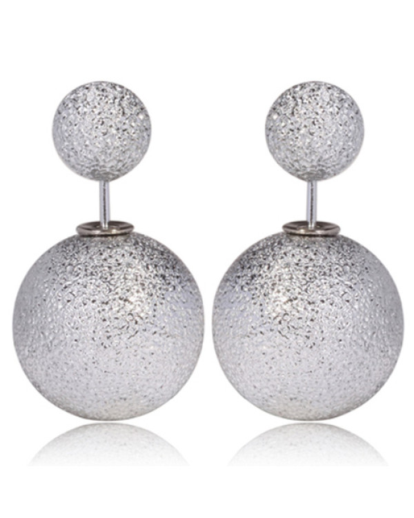 Серьги Диор стиля "Diorstar", silver matte