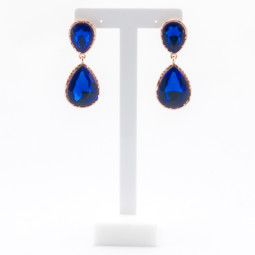 Серьги длинные "Blue drop"-foto3