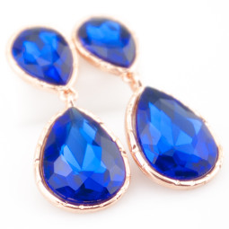Серьги длинные "Blue drop"-foto4