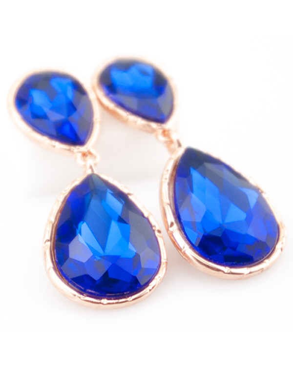 Серьги длинные "Blue drop"