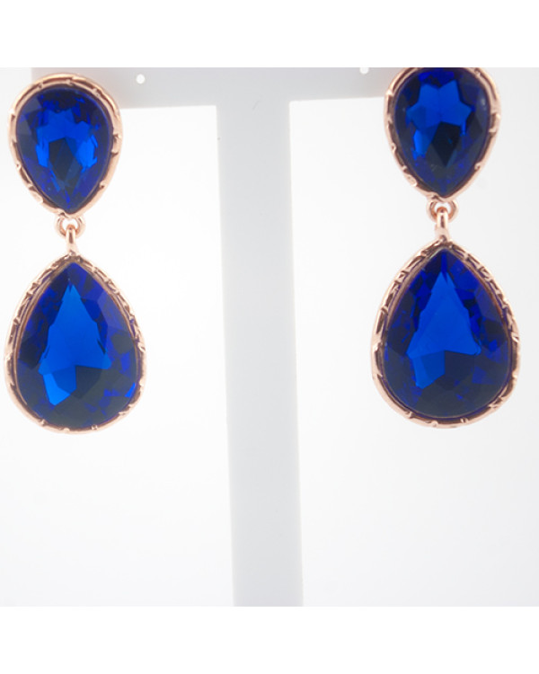 Серьги длинные "Blue drop"