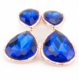 Серьги длинные "Blue drop"-foto6
