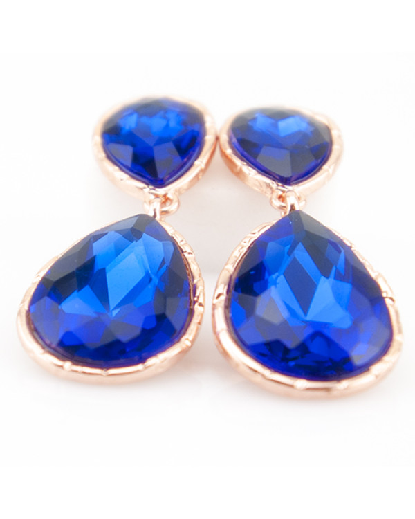 Серьги длинные "Blue drop"