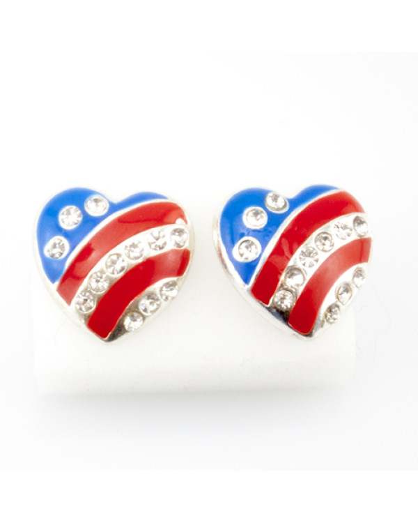 Серьги гвоздики "USA"