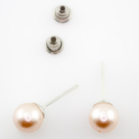 Пусеты "Pink pearl"-foto3
