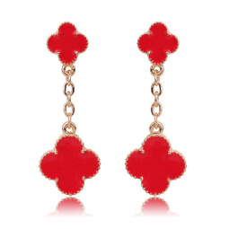 Серьги подвески "Luis", red