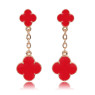 Серьги подвески "Luis", red