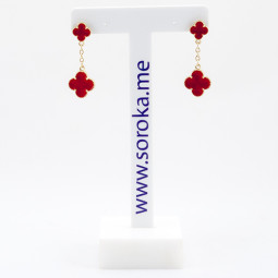 Серьги подвески "Luis", red-foto2