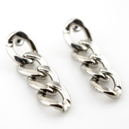Серьги цепочки "Silver power"-foto5