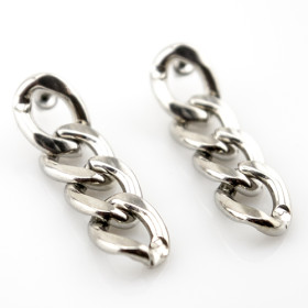 Серьги цепочки "Silver power"-foto5