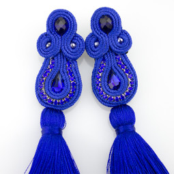 Серьги кисти из сутажа Voda-foto2