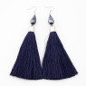 Серьги кисти ручной работы Navy Blue