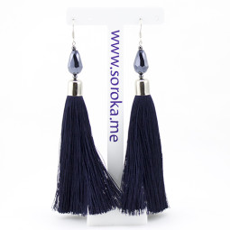 Серьги кисти ручной работы Navy Blue-foto4
