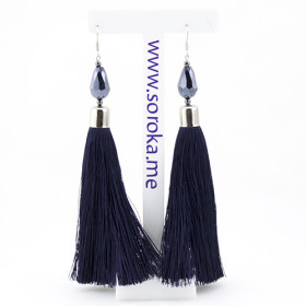 Серьги кисти ручной работы Navy Blue-foto4