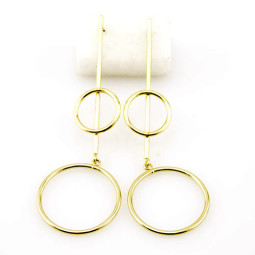 Модные серьги Simmery Circle gold-foto5