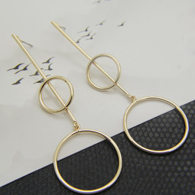Модные серьги Simmery Circle gold-foto2