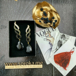 Серьги черные Графиня -foto3