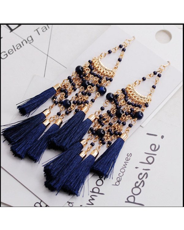 Серьги кисти Navy Blue