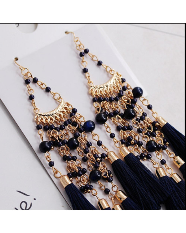 Серьги кисти Navy Blue