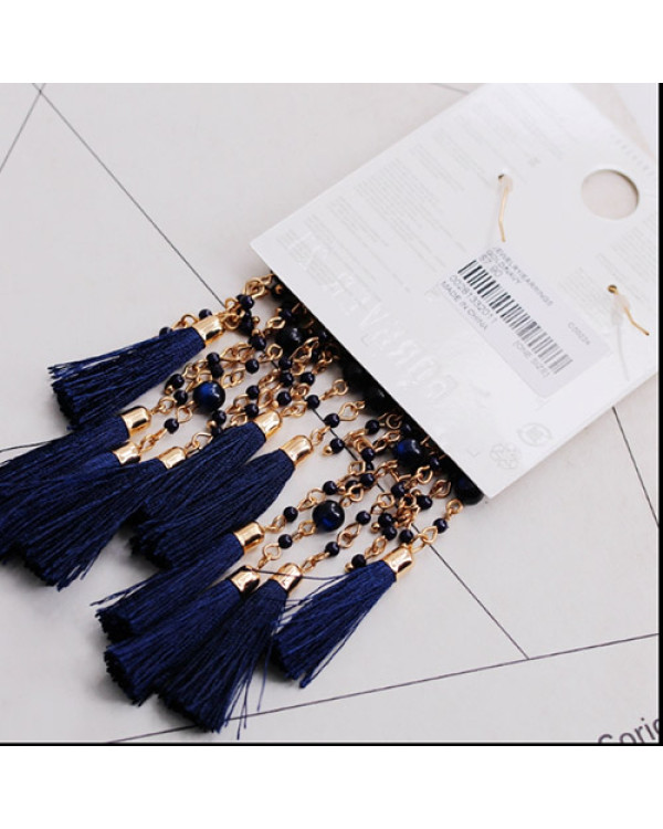 Серьги кисти Navy Blue