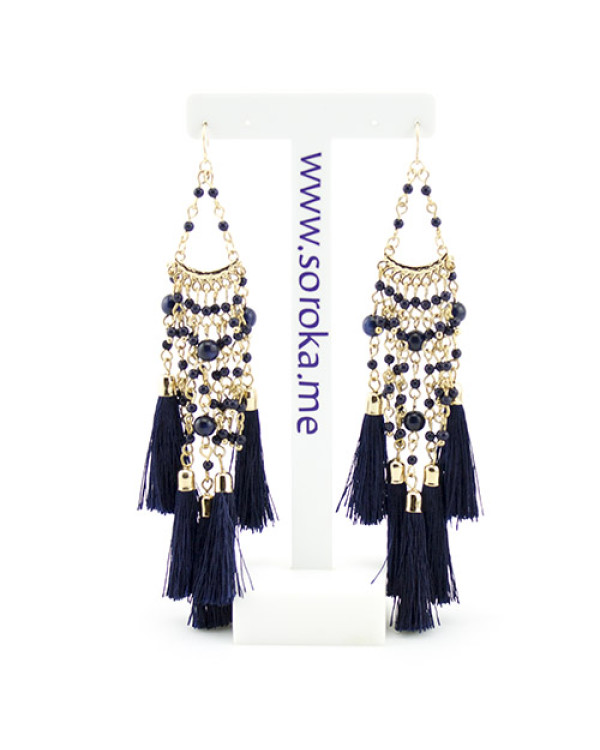 Серьги кисти Navy Blue