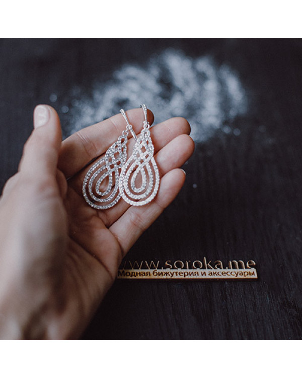 Серьги длинные Звездная пыль