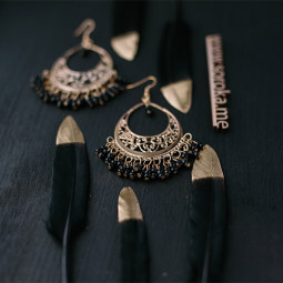 Серьги "Восточное чудо", черн  последняя пара-foto2