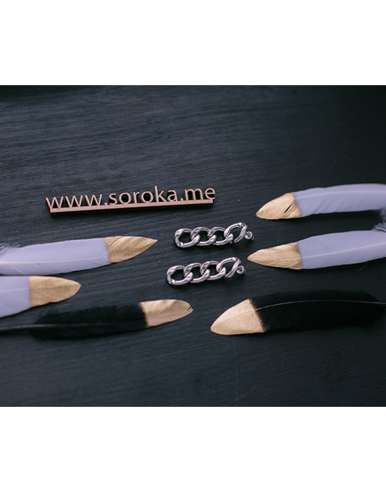 Серьги цепочки "Silver power"-foto7