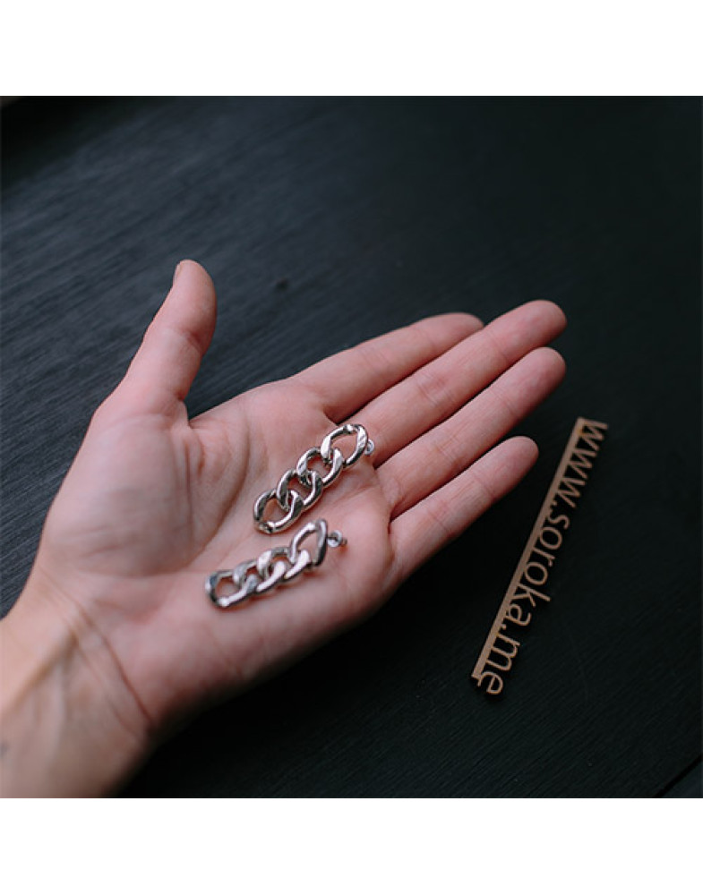 Серьги цепочки "Silver power"-foto6