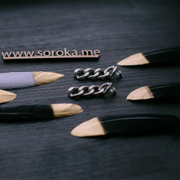 Серьги цепочки "Silver power"-foto2