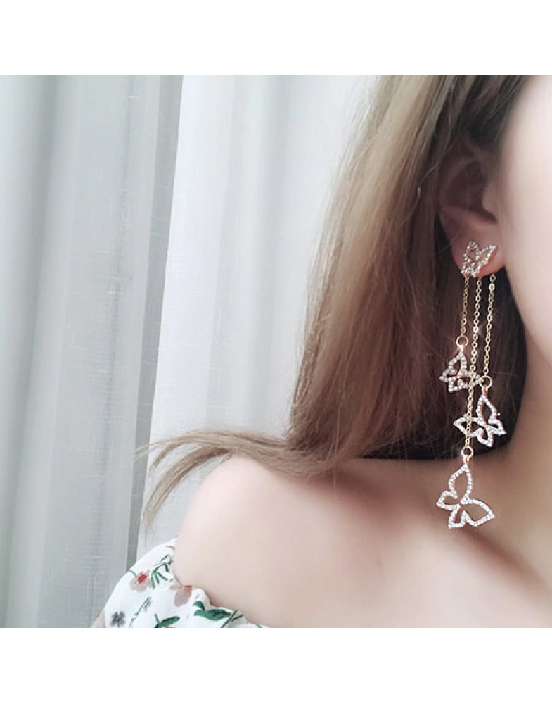 Серьги Бабочки 3 способа ношения-foto4
