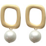 Серьги Pearl gold Matte