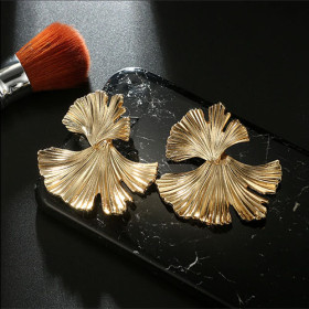 Модные серьги листья Ginko Giloba -foto3