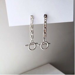 Сережки ланцюги Silver O-foto4
