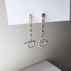 Сережки ланцюги Silver O-foto4
