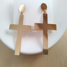Серьги крест массивные, уценка-foto2