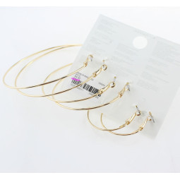 Сережки кільця круглі набір Gold-foto3