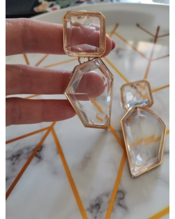 Массивные серьги Cristall