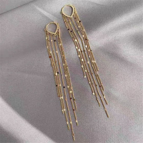 Серьги длинные цепочки подвески-foto2