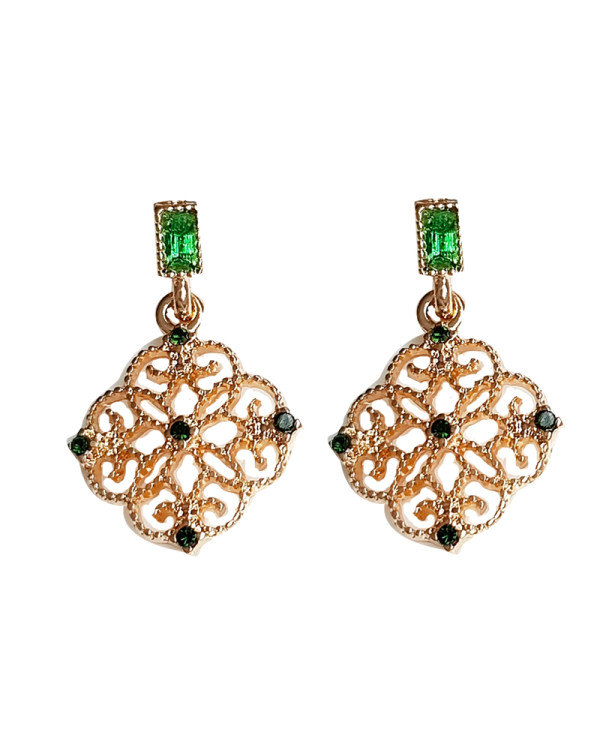 Сережки ажур green